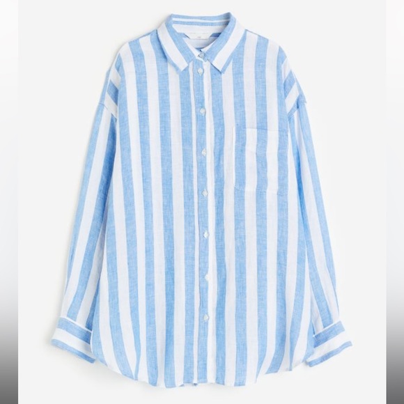 H&M Striped Linen Shirt - Picture 5 of 8